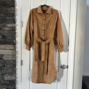 Banana Republic suede shirt dress